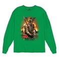 thumbnail image 5 of Apocalypse Reaper Long Sleeve T-shirt Fantasy Skeleton Knight with a Sword Medieval Legendary Creature Dragon Wizard, 5 of 7