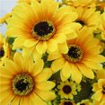 thumbnail image 3 of Flores artificiales secas Girasoles Cocinas de oficina en casa Girasol amarillo Sunnimix Flores decorativas artificiales, 3 of 8