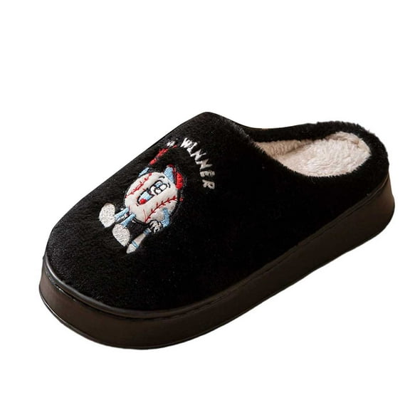 Gaexia Winter Slippers for Women,Cozy Slippers Embroidered Ons for Autumn and Winter Thick Sole Fashionable Sleepers Warm Casual Footwear for Couples At Home,Outdoor Slippers