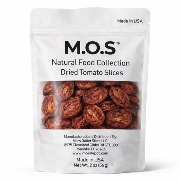 M.O.S Dried Tomato Slices 2 oz Dehydrated Tomatoes Made in USA Vegan No Additives