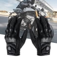 thumbnail image 3 of 1 Pair Motorcycle Gloves Touch Screen Non-slip Texture Protective Shell Fastener Tape Windproof Unisex Ridding Gloves for Outdoor Sports, 3 of 10