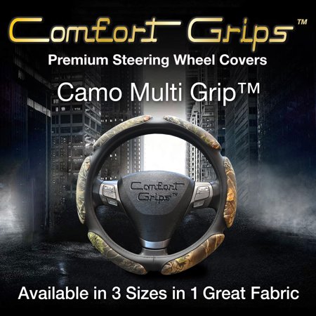 Comfort Grips Steering Wheel Cover - Camo Grip Medium (14.5 - 15.4) Black