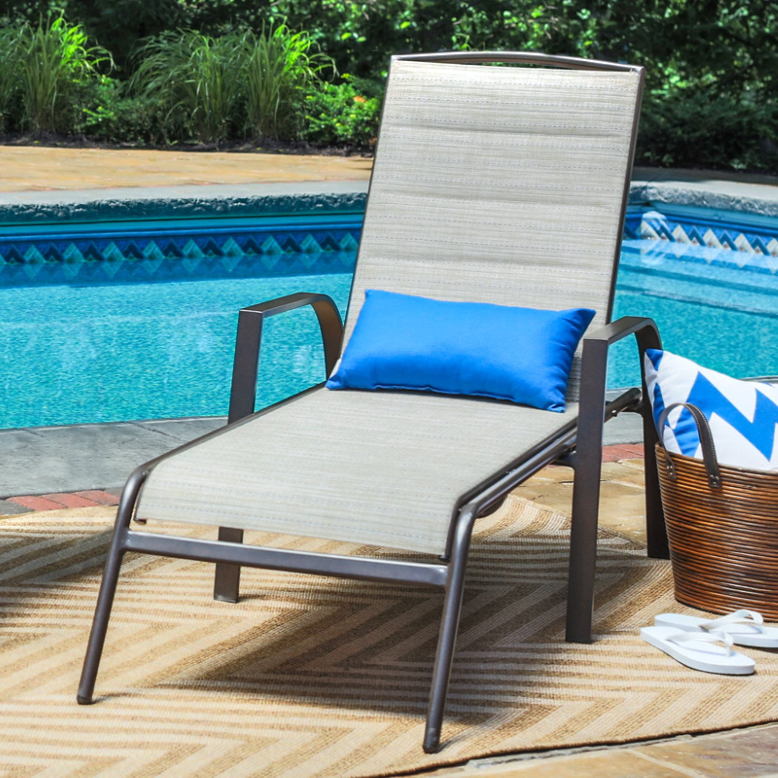 Coral Coast Del Rey Padded Sling Chaise Lounges Set of 2 by Terrace Living Company LLC
