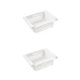thumbnail image 4 of Bearachild Refrigerador Organizador de plástico Retráctil Multifuncional Escalonado Cajón Cesta Fresca Divisor Bandeja Caja de almacenamiento Blanco 2Conjunto, 4 of 6