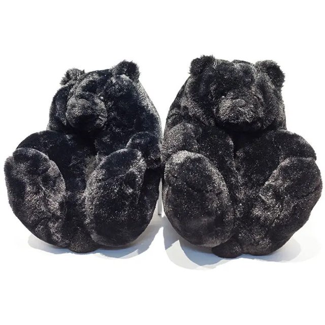Fashion Slip On Capybara Slippers Women Warm Cotton Filing Fun Animal Capybara Fur Slides Cartoon Plushy Home Slippers