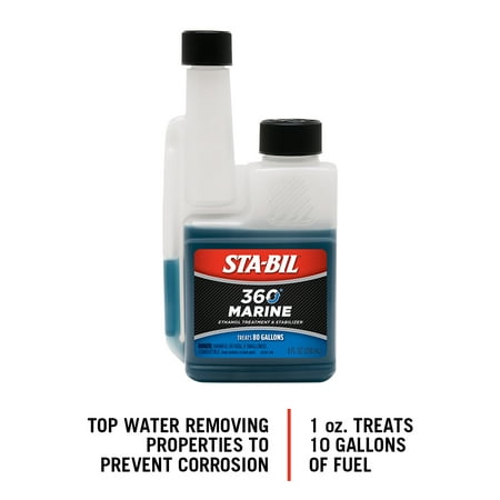 STA-BIL (22239) 360 Marine Ethanol Treatment and Fuel Stabilizer, 8 (Best Gas Stabilizer Ethanol)