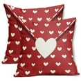 thumbnail image 2 of Valentines Day Pillow Covers 16x16 Inch Set of 2 White Heart Red Envelope Cotton Linen Decorative Throw Pillow Case Holiday Print Cushion Covers for Bedroom Sofa Living Room Chair Home Decor, 2 of 6