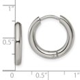 thumbnail image 2 of Primal Steel Stainless Steel 3mm Hinged Hoop Earrings, 2 of 7