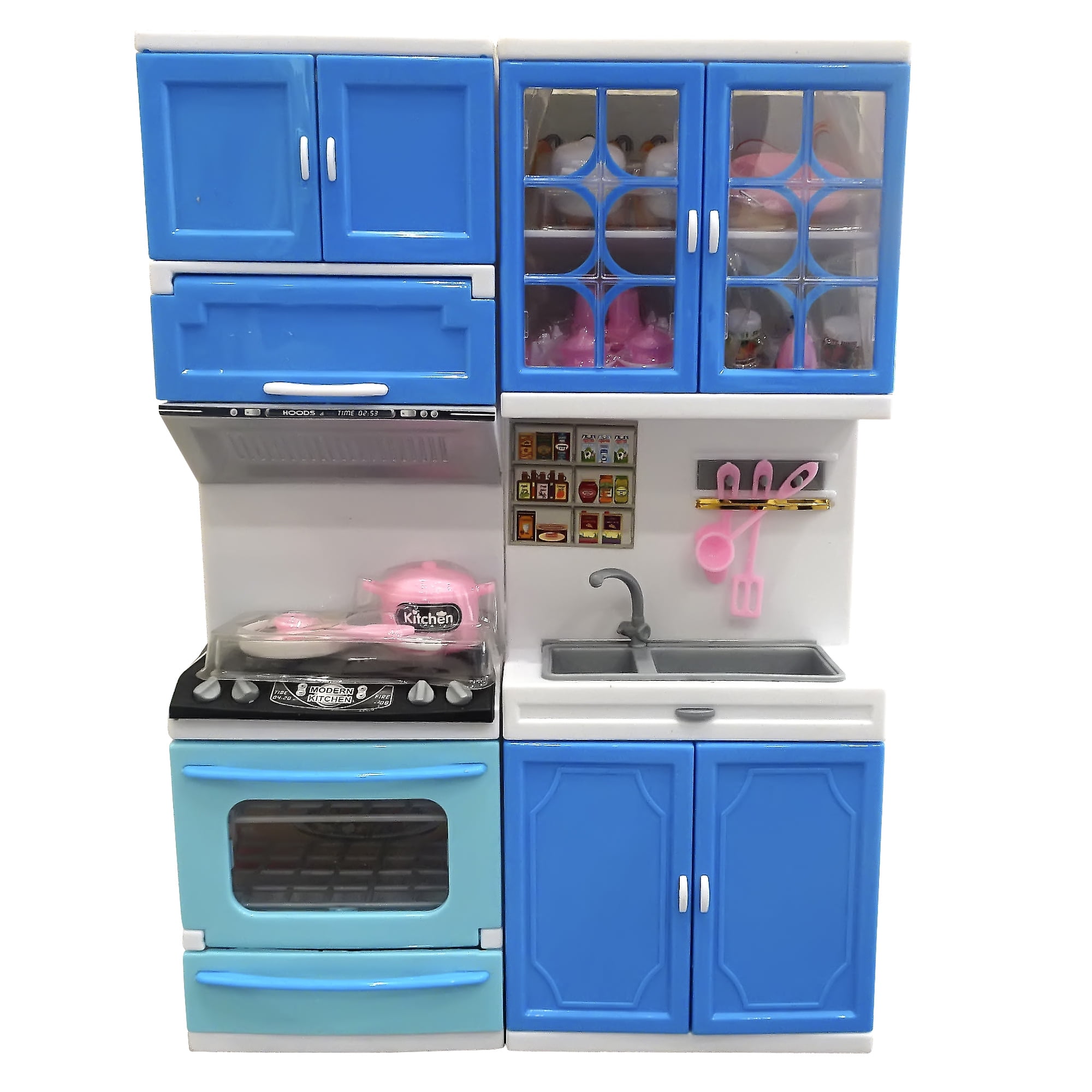 Envo Toys Kitchen Play Set Pretend Play Barbie Size Toy Kitchen