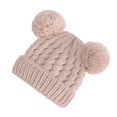 thumbnail image 6 of CPNG Kids Winter Knitted Beanie Hat Cute Girls Hats with Double Faux Fur Pom Pom Warm Fleece Lined Knit Beanies Cap for Cold Weather, 6 of 7