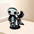 thumbnail image 2 of Resin Sugar Skull Couple Statue Miniatures Collectible Decorative Creative Home Office Table Accessories Gift Crafts Figurines, 2 of 9