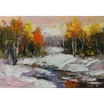 thumbnail image 2 of Chodyukov, Aleksander 18x14 White Modern Wood Framed Museum Art Print Titled - Fresh snow in Autumn, 2 of 4