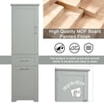 thumbnail image 3 of Euroco Tall Bathroom Storage Cabinet, Freestanding Storage Cabinet with Two Different Size Drawers and Adjustable Shelf, MDF Board with Painted Finish, Grey, 3 of 9