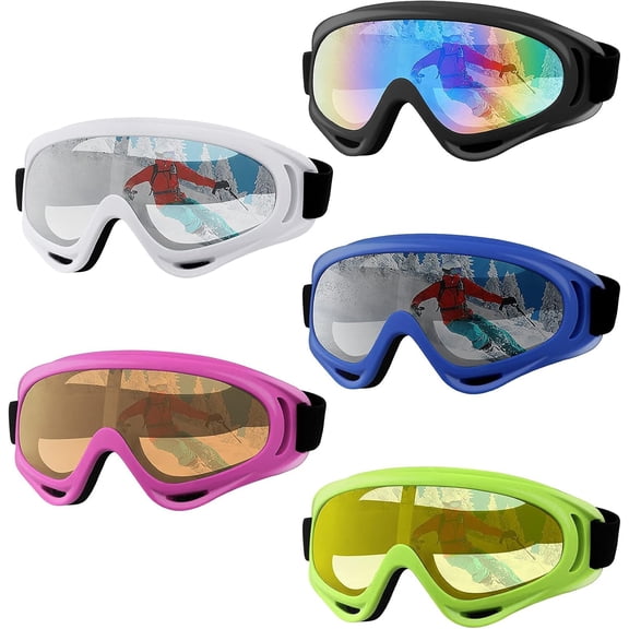 Ski Goggles, Snowboard Snow Goggles, UV Protection Anti-fog Motorcycle Goggles