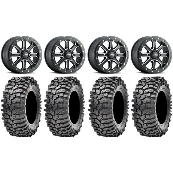 ITP Inertia Beadlock 15" Wheels Black  40mm 35" Roxxzilla Tires Polaris RZR XP 1000 / PRO XP / Ranger XP 900/1000
