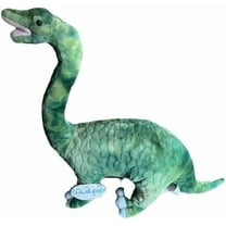 Plush Brontosaurus Dinosaur, Green Stuffed Animal Toy, 17 Inch, Soft Prehistoric Collectible
