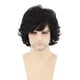 thumbnail image 1 of Peluca corta rizada negra de 30,5 cm para hombre, voluminosa y natural, 1 of 1
