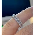 thumbnail image 5 of Silver 3Ct Radiant Cut Lab-Created Diamond 14K White Gold Plated Eternity Wedding Band Ring, 5 of 5