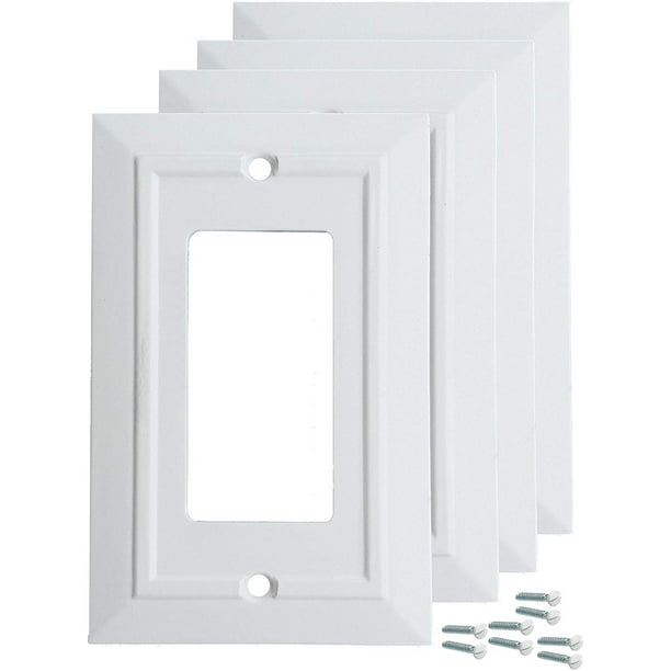 Pack of 4 Wall Plate Outlet Switch Covers by SleekLighting Classic