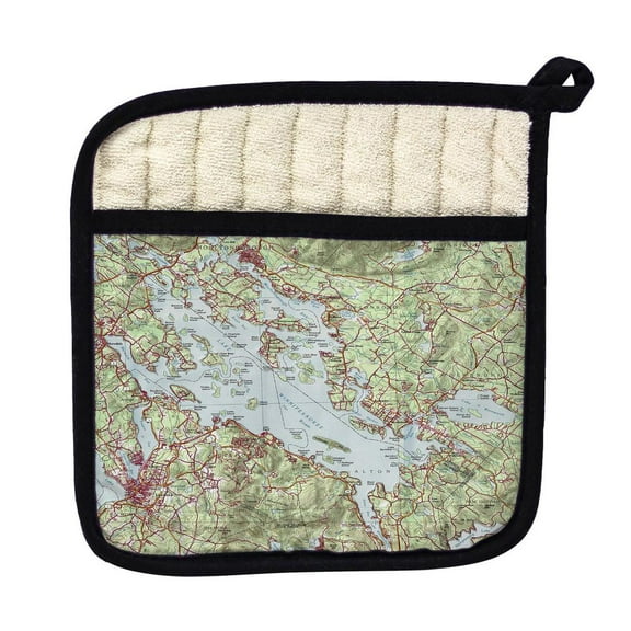 Betsy Drake PT967 Lake Winnipesaukee, NH Nautical Map Pot Holder