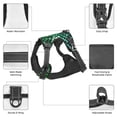 thumbnail image 6 of Haiem Green Disco Lights Pattern No-Pull Dog Harness Reflective Front Clip Vest with Handle,Step-in Air Dog Harness,Adjustable 2 Metal Rings 4 Buckles-X-Large, 6 of 6