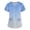 Light Blue#7112, variant on S-5XL Tie-Dye Gradient Scrubs Top for Women Plus Size Scrubs Shirt V Neck Short Sleeve Nurse Working Uniforms with Pocket