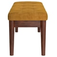thumbnail image 3 of Banc moderne en velours, moutarde d’époque, 3 of 7