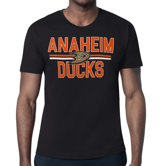 Men's Starter Black Anaheim Ducks Mesh Look Team Name T-Shirt