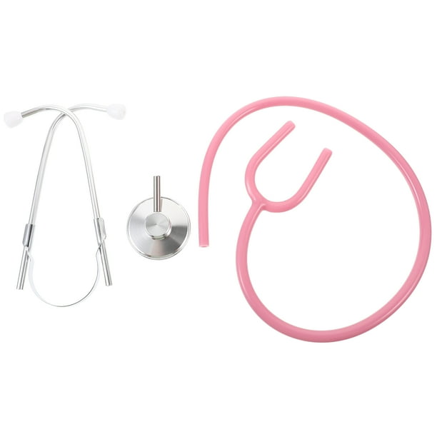 unidad Estetoscopio virtual para un solo jugador, juguete médico infantil, equipo médico de simulación, juguete de juego para niños (rosa)