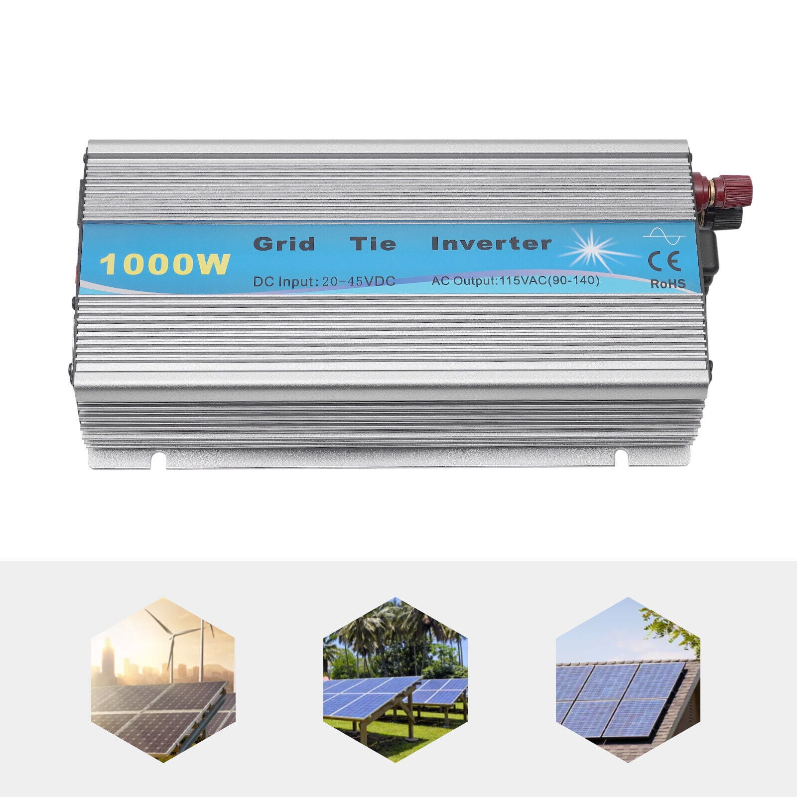 1000W Grid Tie Inverter with MPPT Technology, Pure Sine Wave, Aluminum Alloy, for 36V Solar Panels and Batteries – High Efficiency, CE & RoHS Certified