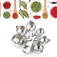 thumbnail image 2 of Juego de taza y cuchara medidora de acero inoxidable, 7 piezas, grado 304 para una medición precisa en la cocina, 2 of 8