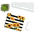 thumbnail image 4 of Mouse Pad Custom Design,Bloomy Sunflowers Mouse pad Black and White Striped Anti-Slip Rubber Mousepad for Gaming Office Laptop Computer PC Men Women Kids, Cute Custom Pattern, 4 of 6