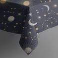 thumbnail image 4 of Blue Sun Moon Star Constellation Pattern Rectangle Tablecloth 60"x102",Waterproof Polyester Rectangle Table Cloth, Wipeable Spillproof Polyester Tablecloth for Dining, Camping, Indoor and Outdoor, 4 of 6
