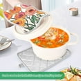 thumbnail image 3 of Yayeee Pot Holders Kitchen Heat Resistant with Pocket 7"x9.8" Cotton Oven Cooking Hot Pads, Hand Drawn Floral, 3 of 7