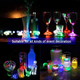 thumbnail image 5 of Posavasos LED, paquete de 20 posavasos iluminados para bebidas, botellas de licor, posavasos con pegatinas de luz, posavasos FlashLightUpBar para club, bar, fiesta, decoración de bodas, 5 of 6
