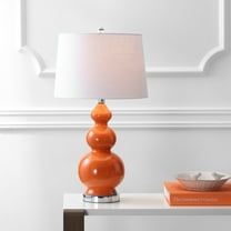 JONATHAN Y Bowen 27.5" Contemporary Transitional Ceramic Gourd LED Table Lamp, Coral, JYL4023A