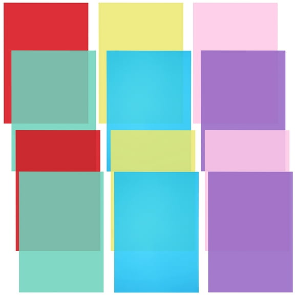 BESTOYARD Colored Filter Paper Colored Sheets PVC 12 Pcs