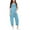 Sky Blue, variant on Aocisk Girls Romper Casual V Strap with Bow Print Solid Color Loose with Pocket Girls Pants Hot Pink 11-12 Years