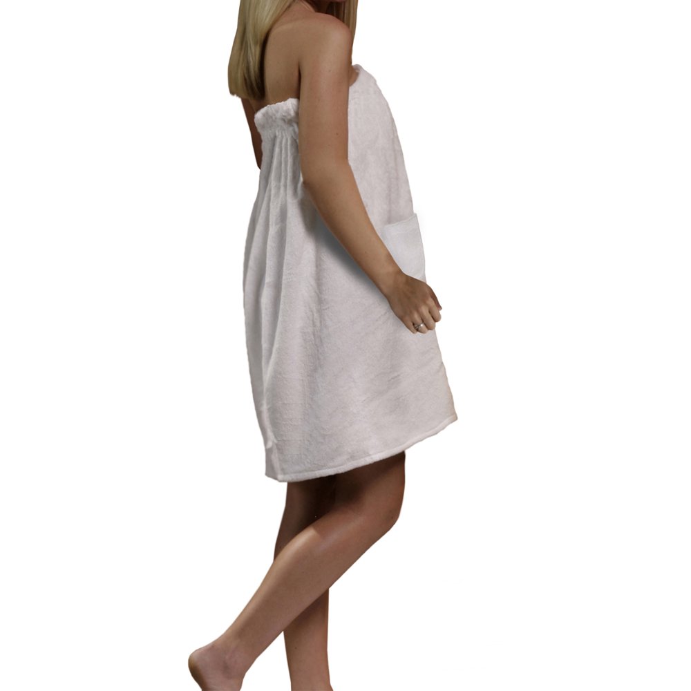 Radiant Saunas Women's Spa & Bath Terry Cloth Towel Wrap White