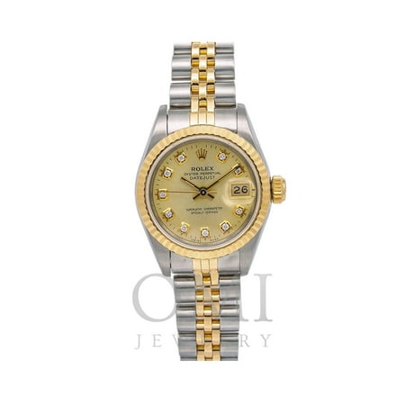 Rolex Lady-Datejust Diamond Watch, 69173 26mm, Champagne Diamond Dial With Two Tone Jubilee Bracelet, Rolex, Adult, Male