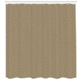 thumbnail image 3 of Earth Tones Shower Curtain, Maze Pattern with Geometric Shapes Squares Contemporary Illustration, Fabric Bathroom Set with Hooks, 69W X 84L Inches Extra Long, Umber Pale Yellow, by Ambesonne, 3 of 3