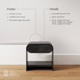 thumbnail image 3 of Nathan James Iris Mid-Century Modern Nightstand with Drawer, End Table with Storage for Bedroom or Living Room with Rounded Silhouette, Black Oak, 3 of 6