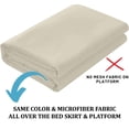 thumbnail image 4 of SKY BEDDINGS Queen Size Ruffled Bed Skirt with Split Corners - Queen 12 Inch Drop Dust Ruffle Bed Skirt with Platform Three Sided Coverage - 100% Microfiber Bed Skirt, Ivory, 4 of 6