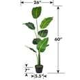 thumbnail image 7 of LCG Florals Artificial Plant, Bird of Paradise, 5 ft, Black Plastic Grower's Pot, 7 of 7