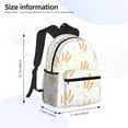 thumbnail image 4 of Vsdgher Wheat Print Unisex Large Capacity Bookbag Schoolbag Casual Daypack for High School/College/Teens/Travel/Work, 4 of 8