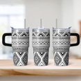 thumbnail image 2 of 20oz Coffee Cup with Lid and Straw, Bohemian Stainless Steel Insulated Travel Tumbler, Double Wall Vacuum, Leakproof Thermal Mug, 2 of 5