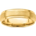 thumbnail image 1 of 14K Yellow Gold Heavy Comfort Fit Brush Satin Fancy Band (Size 10.5) Made In United States yb118h-10.5, 1 of 5