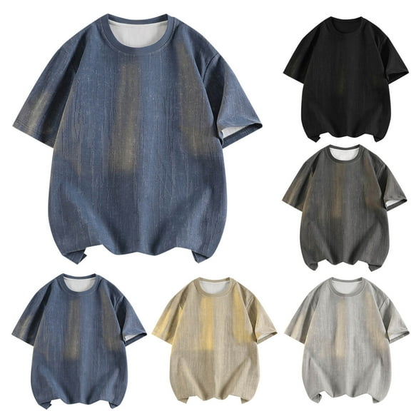 WRKEKC Workout Shirts for Men Printed Crew Neck Short Sleeve T-Shirt for Men Gym Workouts Sports Training and Daily Casual Wear