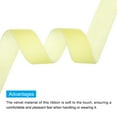 thumbnail image 3 of Uxcell Velvet Ribbon Gift Wrapping 3/4" x 15 Yard Light Yellow Single Face Velvet, 3 of 5