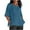 Blue, variant on Staron Women's Casual Cotton Linen Shirt Crewneck Short Sleeve Loose Blouse Solid Color Tunic Top, Gray L